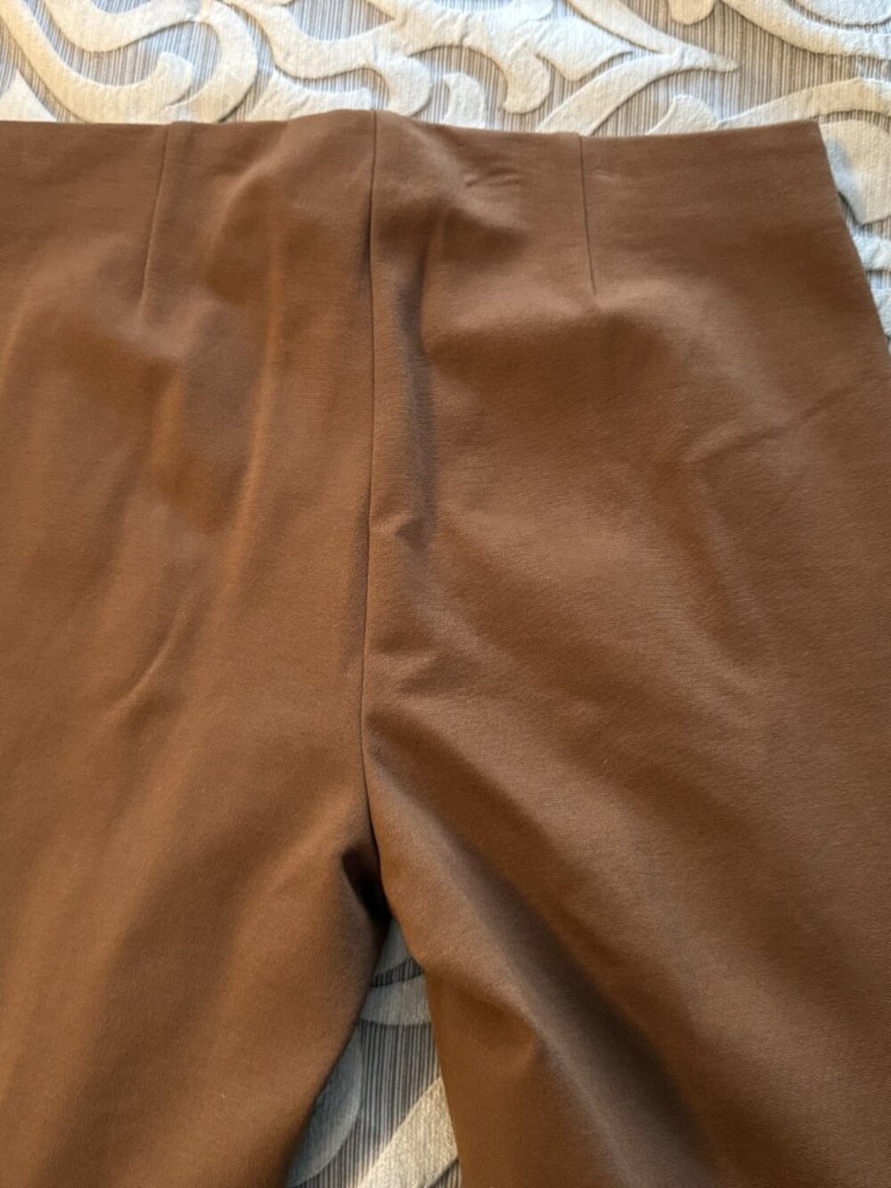 Chico's So Slimming Juliet Slim Trim Detail Pants, Brown, Size 1R (8R) Pockets - Picture 7 of 8